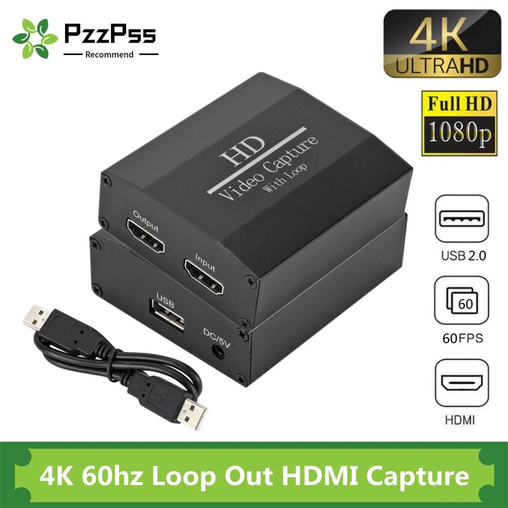 PzzPss-4K 60hz  ƿ HDMI ĸó ī,   ڵ ÷Ʈ, ̺ Ʈ USB 2.0 1080p ׷ PS4  ī޶ 